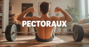Homme stylisé fait des pompes pour muscler les pectoraux