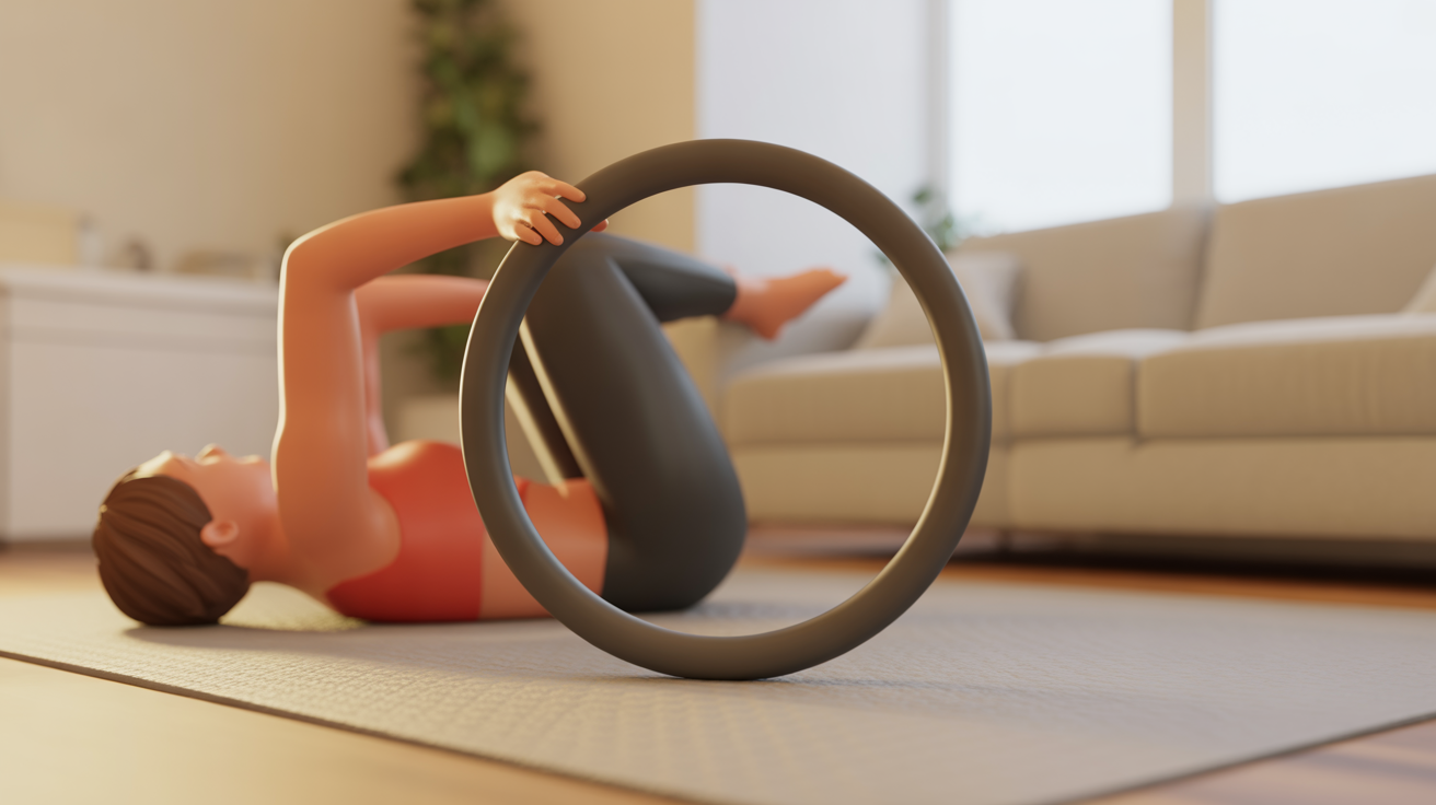 Schéma anneau Pilates et muscles ciblés