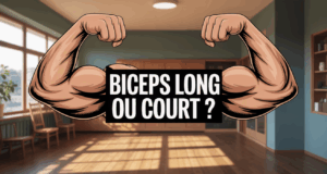 Illustration d'un bras biceps long et court en contraste