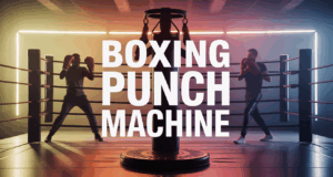 Boxing punch machine ambiance sportive scores visibles