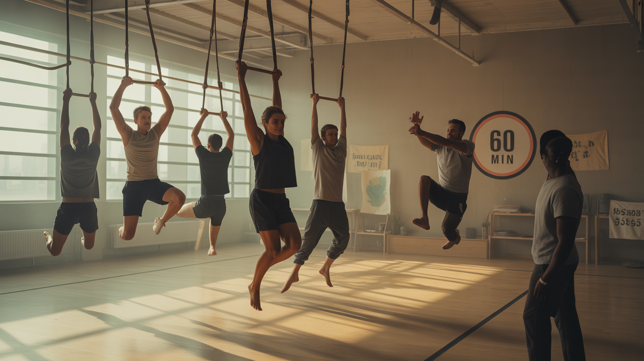 groupe bungee fitness saut suspension coach 60 min