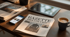 illustration gazette des courses journal appli smartphone tablette