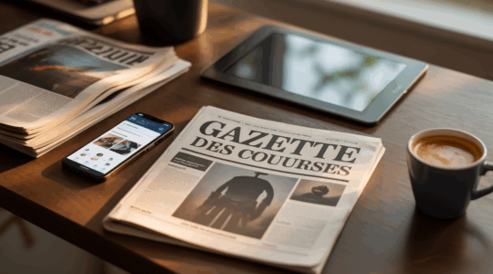 illustration gazette des courses journal appli smartphone tablette