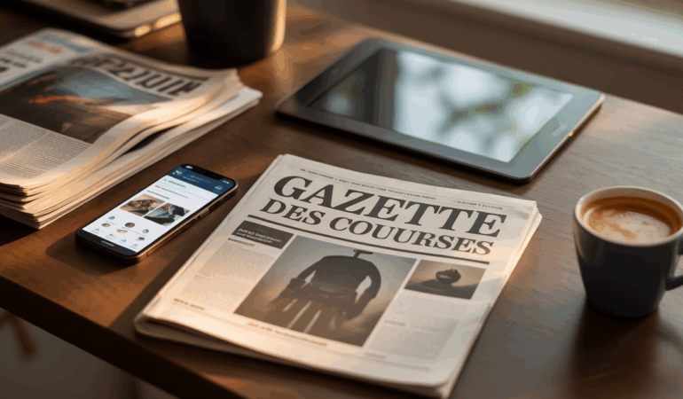 illustration gazette des courses journal appli smartphone tablette