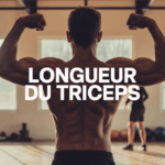 Muscle du bras et salle avec titre longueur du triceps