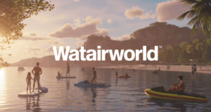 Vue parc nautique WatAirWorld ambiance famille amis paddle jet-ski bouées