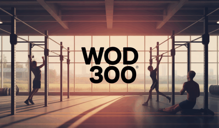 WOD 300 CrossFit salle sport illustration dynamique