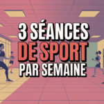 illustration salle de sport cardio musculation étirements 3 séances