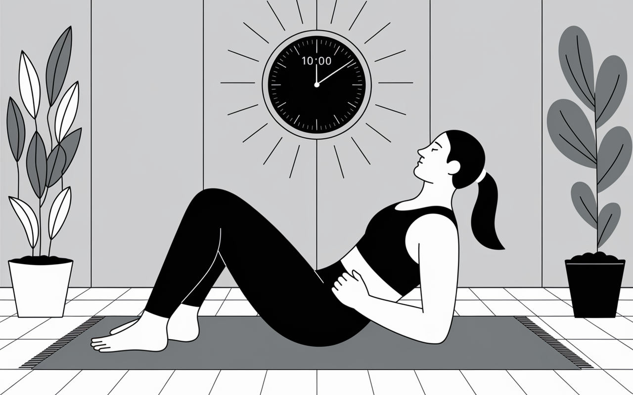 abdos crunch routine express 10min