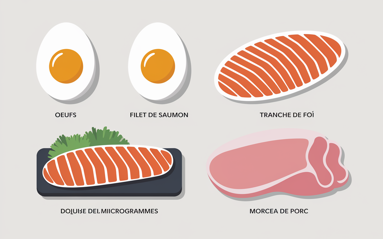 illustration aliments biotine chiffres