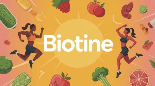 visuel biotine sportifs aliments sante