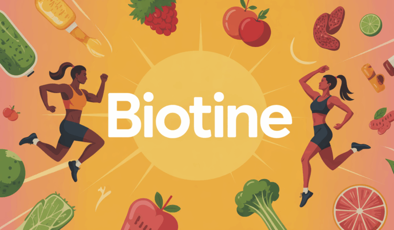 visuel biotine sportifs aliments sante