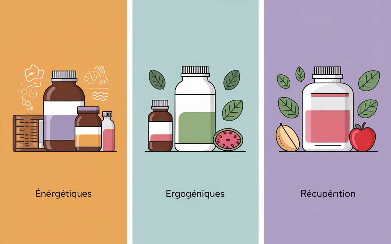 Infographie familles complements alimentaires sport