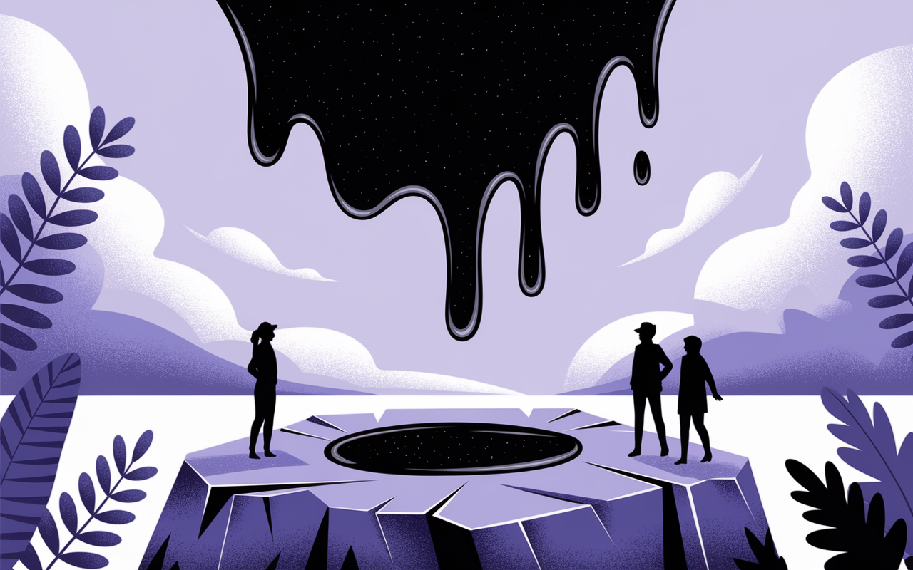 resine chilagite noire sur roche vegetaux