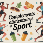 Illustration sportifs et compléments alimentaires