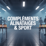 silhouettes athletes complements alimentaires sport sur banc