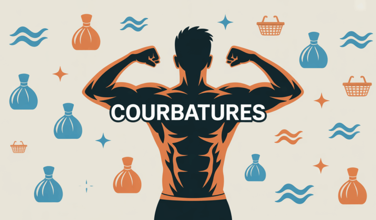 Silhouette sportif dos muscles courbatures