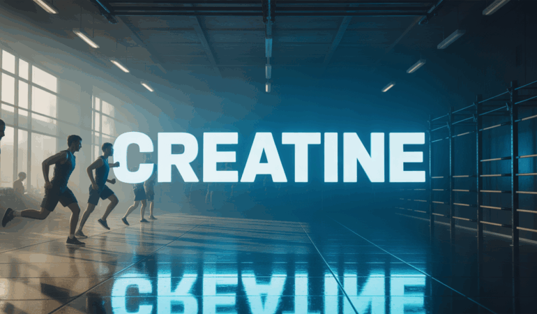 vue salle de sport dynamique creatine