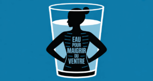 silhouette ventre plat devant verre eau pour maigrir du ventre