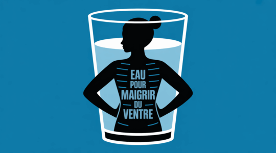 silhouette ventre plat devant verre eau pour maigrir du ventre