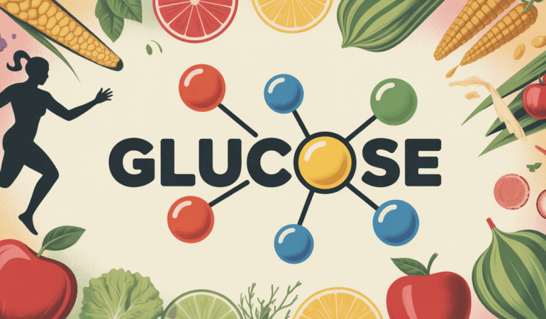 illustration molecule glucose energie alimentation sport