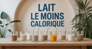 Tableau visuel laits amande soja vache avoine riz comparés moins calorique
