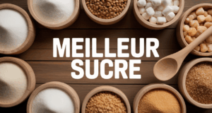 meilleur sucre vue bols sucres naturels table bois