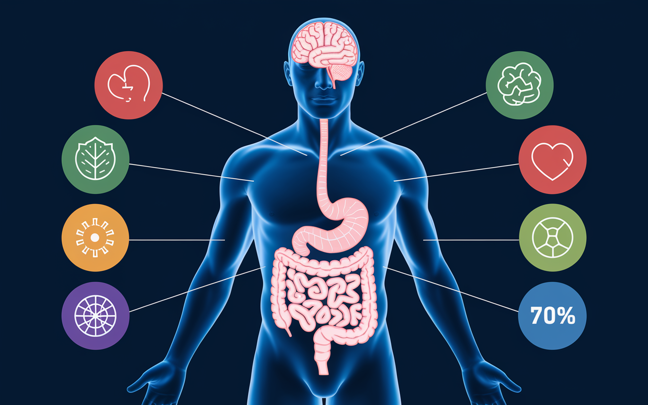 Intestin relie au cerveau, immunite et digestion