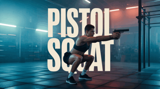 Silhouette réalisant pistol squat gymnase moderne