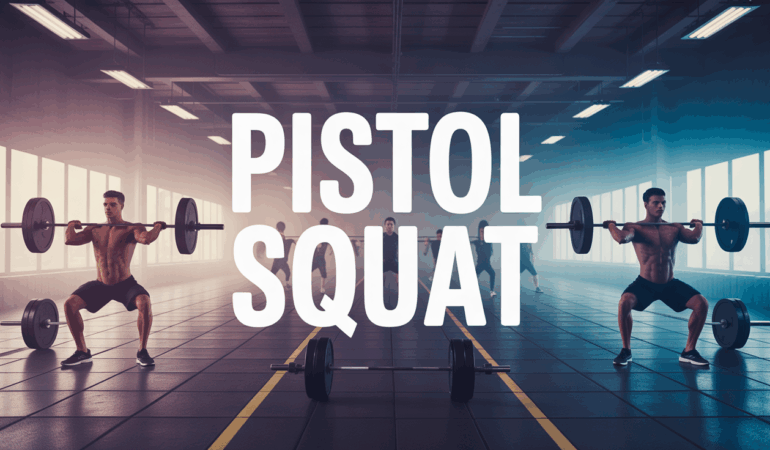 Personnages réalisant pistol squat en salle de sport