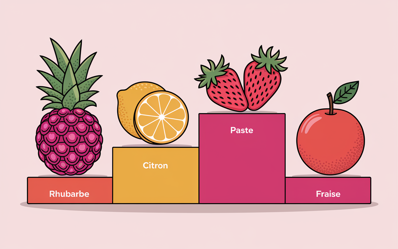 Classement fruits les moins caloriques rhubarbe citron pastèque fraise pamplemousse