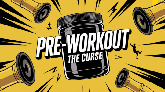 image dynamique pot pre workout the curse jaune noir sportif