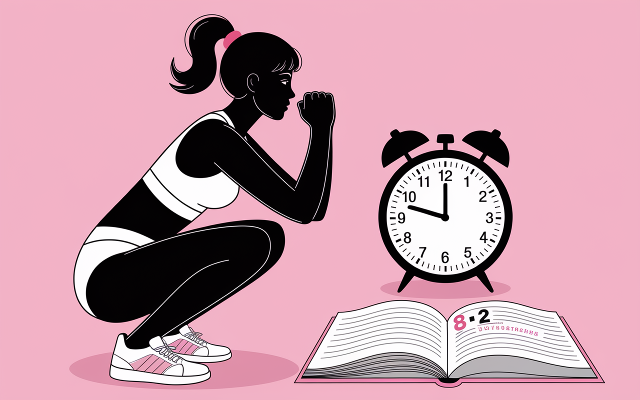 femme squat halteres programme 8-12 semaines