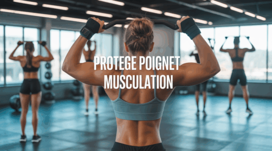 protege poignet musculation bande textile salle de sport