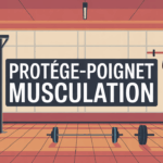 protege poignet musculation en salle sport illustration dynamique