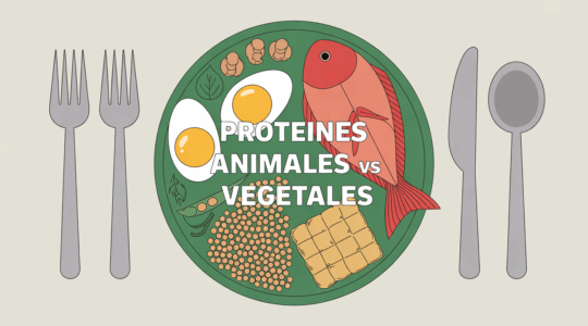 Assiette protéines animales, végétales, symbole écologie, nutrition