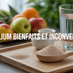 fibres de psyllium bienfaits et inconvenients cuillere bol d'eau fruits