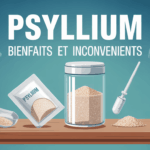 psyllium bienfaits et inconvénients table et sachets