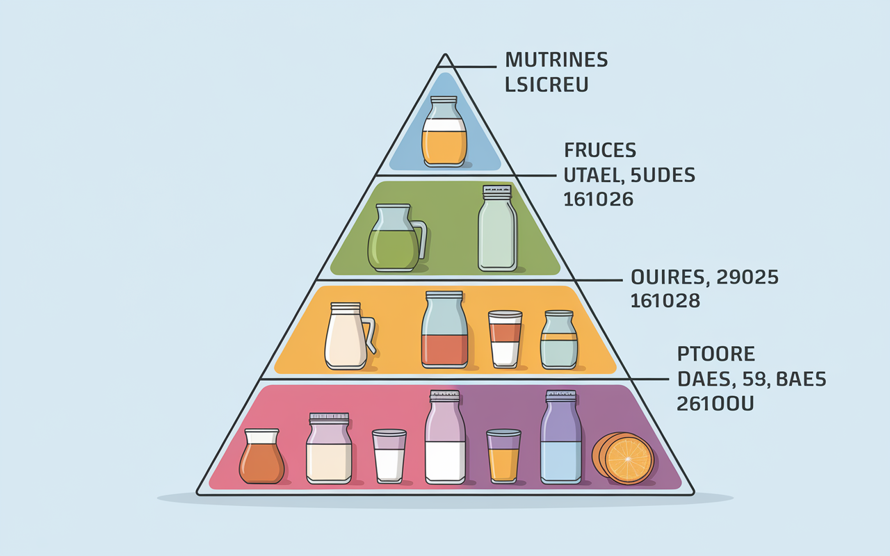 Infographie pyramide nutrition laits amande soja vache proteines calcium lipides