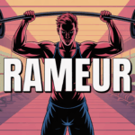 Rameur musculation salle de sport illustration fitness