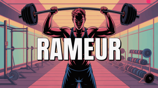 Rameur musculation salle de sport illustration fitness