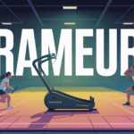 rameur moderne salle de sport ambiance dynamique