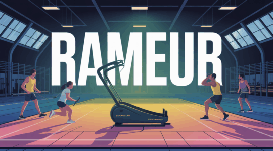 rameur moderne salle de sport ambiance dynamique