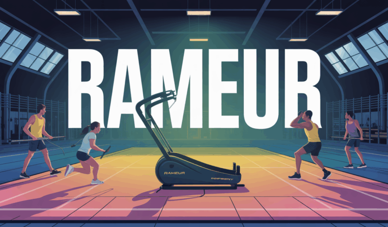 rameur moderne salle de sport ambiance dynamique