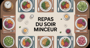 repas du soir minceur assiette legumes proteines feculents tisane