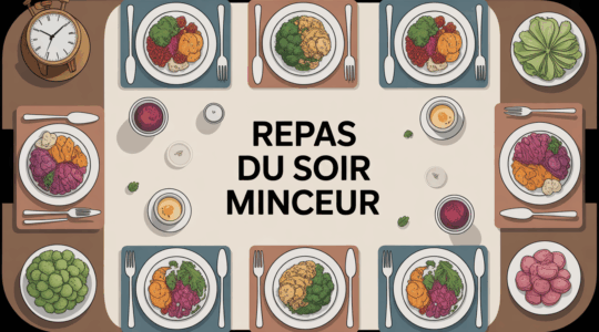 repas du soir minceur assiette legumes proteines feculents tisane