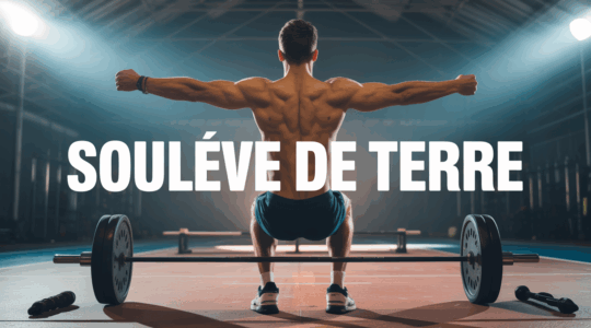 Homme musclé fait un soulevé de terre de dos en salle