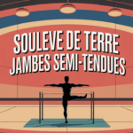 souleve de terre jambes semi tendues barre salle de sport posture