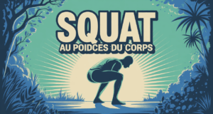 Silhouette squat au poids du corps ambiance moderne