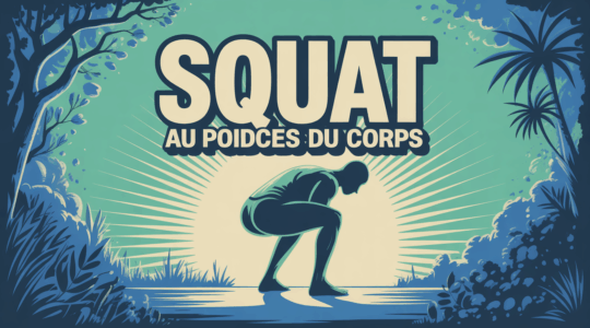 Silhouette squat au poids du corps ambiance moderne